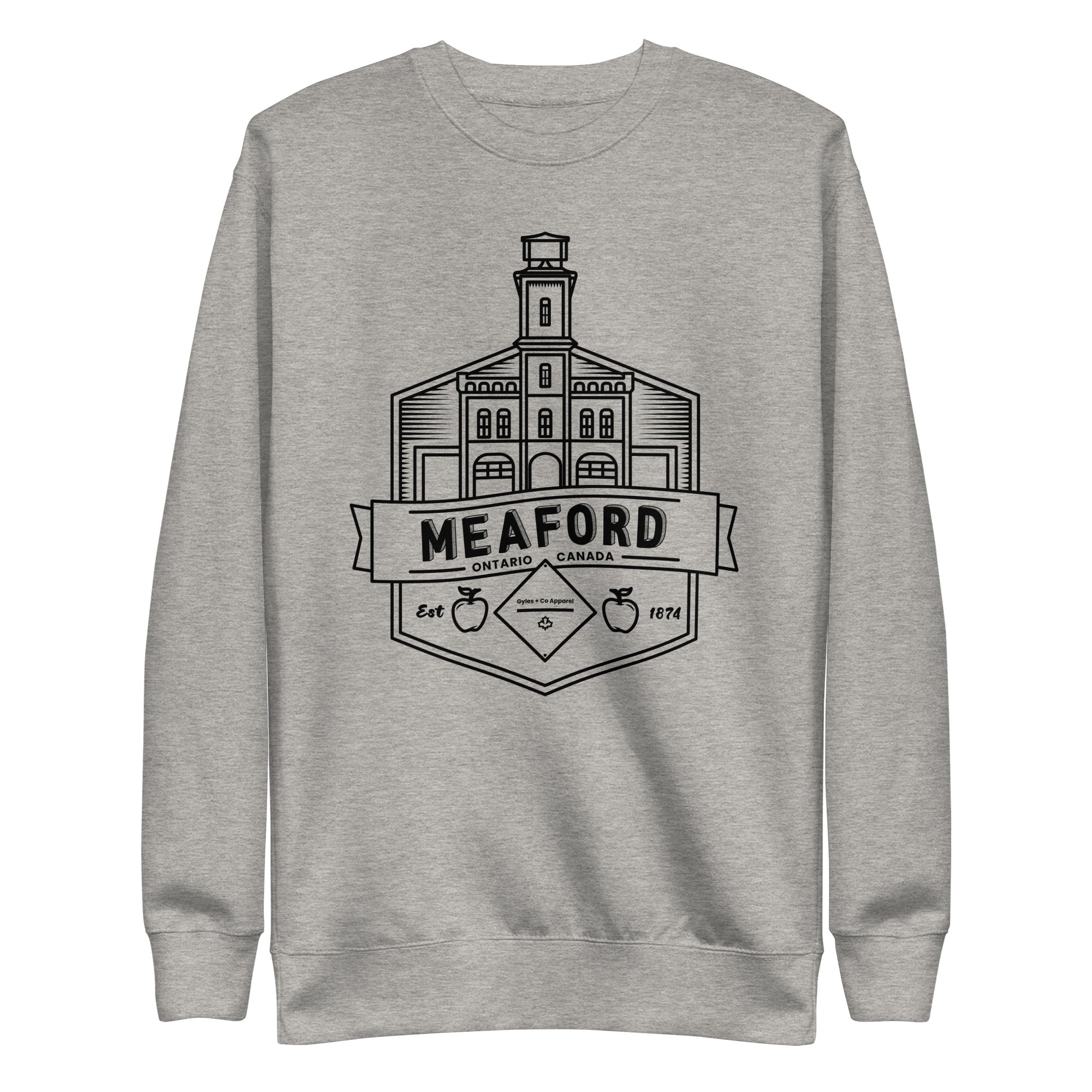 Meaford Firehall Crewneck – Carbon & White | Gyles & Co
