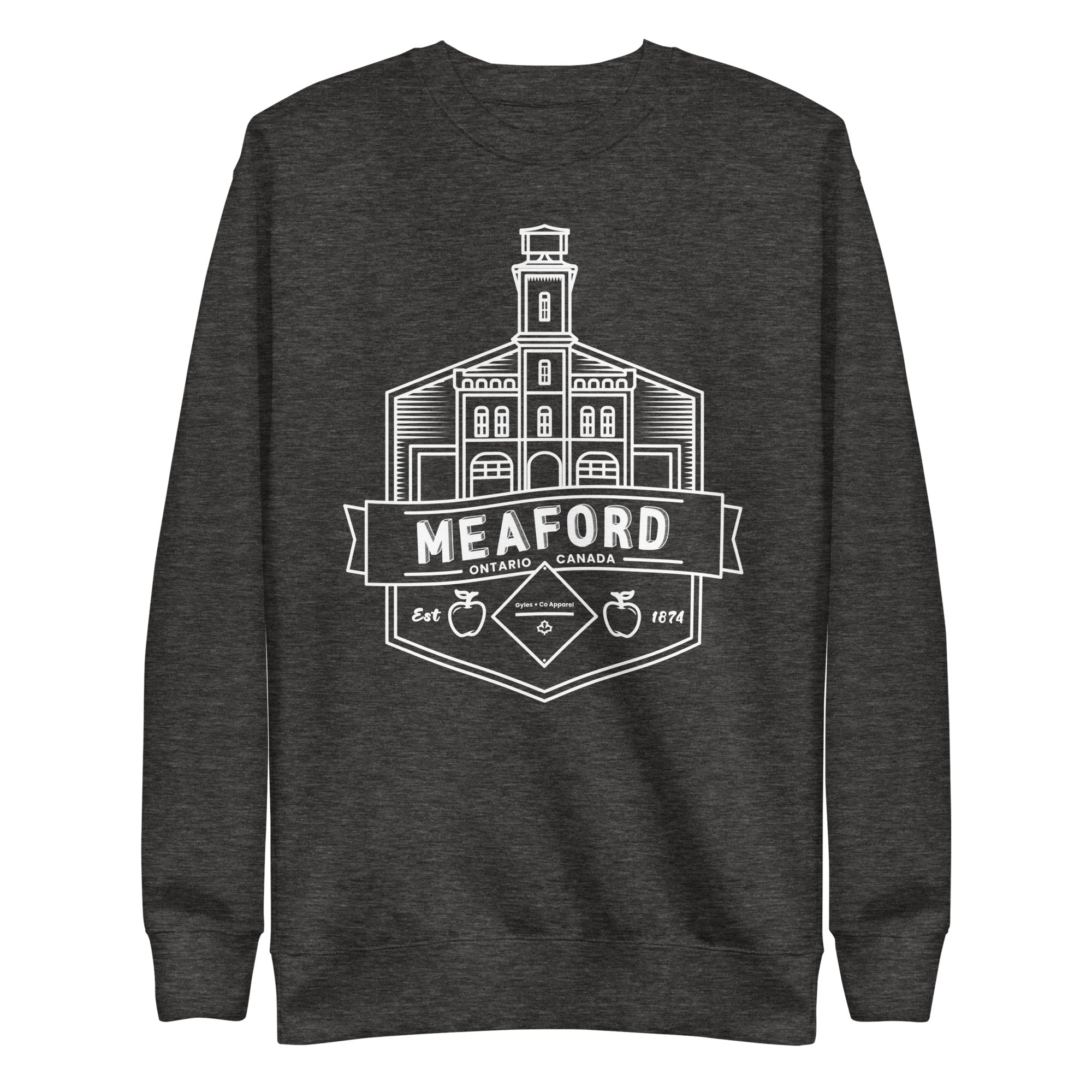 Meaford Firehall Crewneck – Black & Charcoal | Gyles & Co