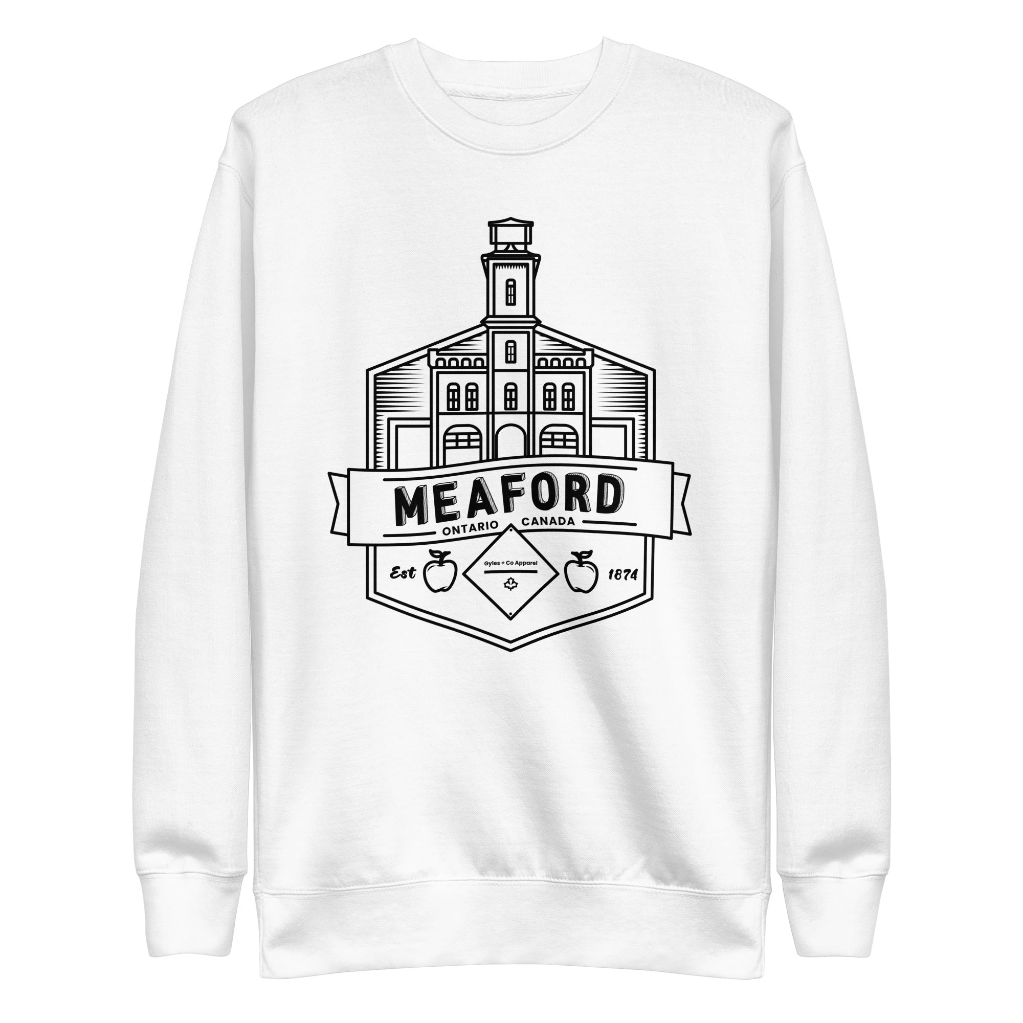 Meaford Firehall Crewneck – Carbon & White | Gyles & Co