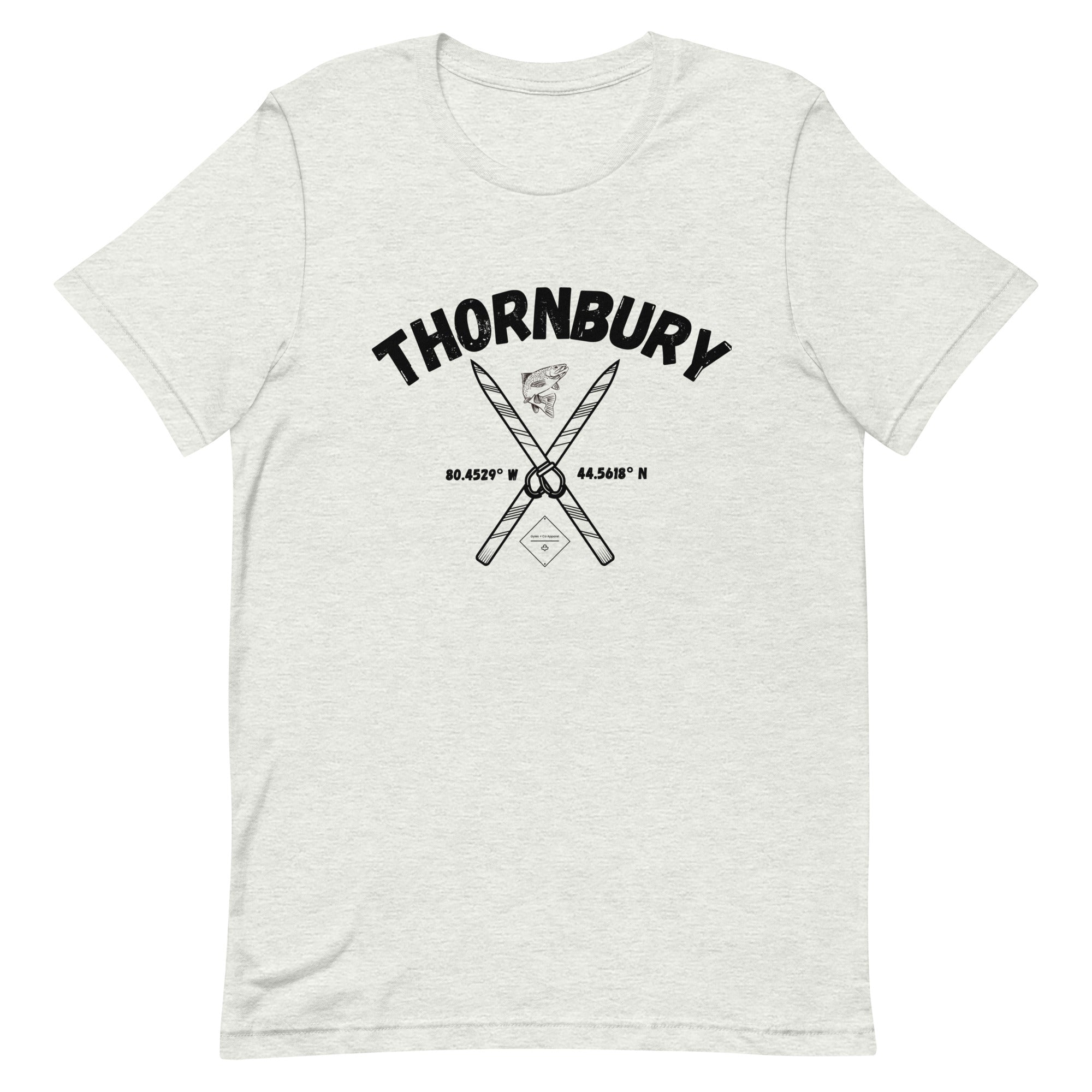 Thornbury Crossed Skis T-Shirt – Blue Mountains Ontario | Gyles & Co