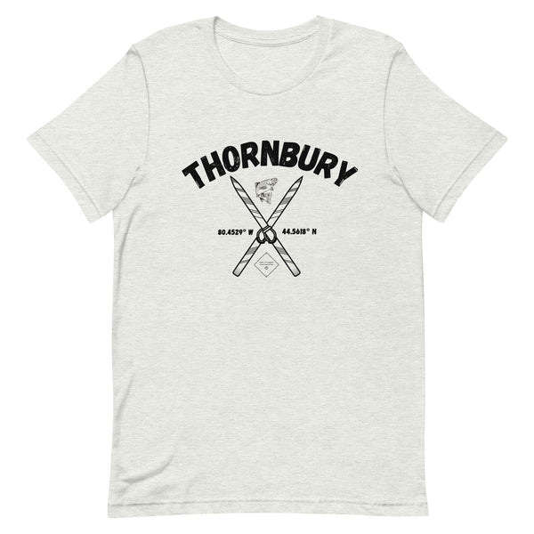 Thornbury Crossed Skis T-Shirt – Blue Mountains Ontario | Gyles & Co