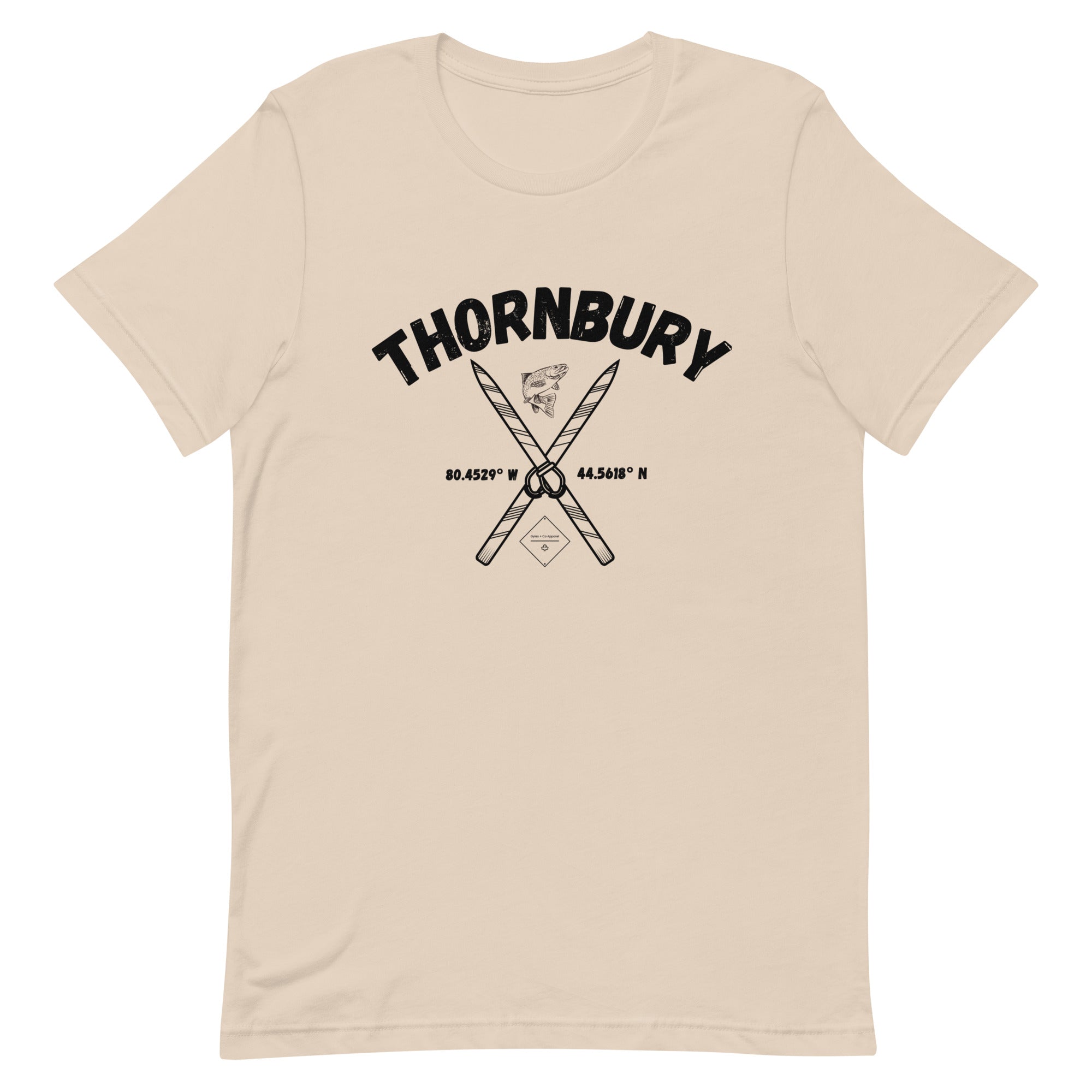 Thornbury Crossed Skis T-Shirt – Blue Mountains Ontario | Gyles & Co