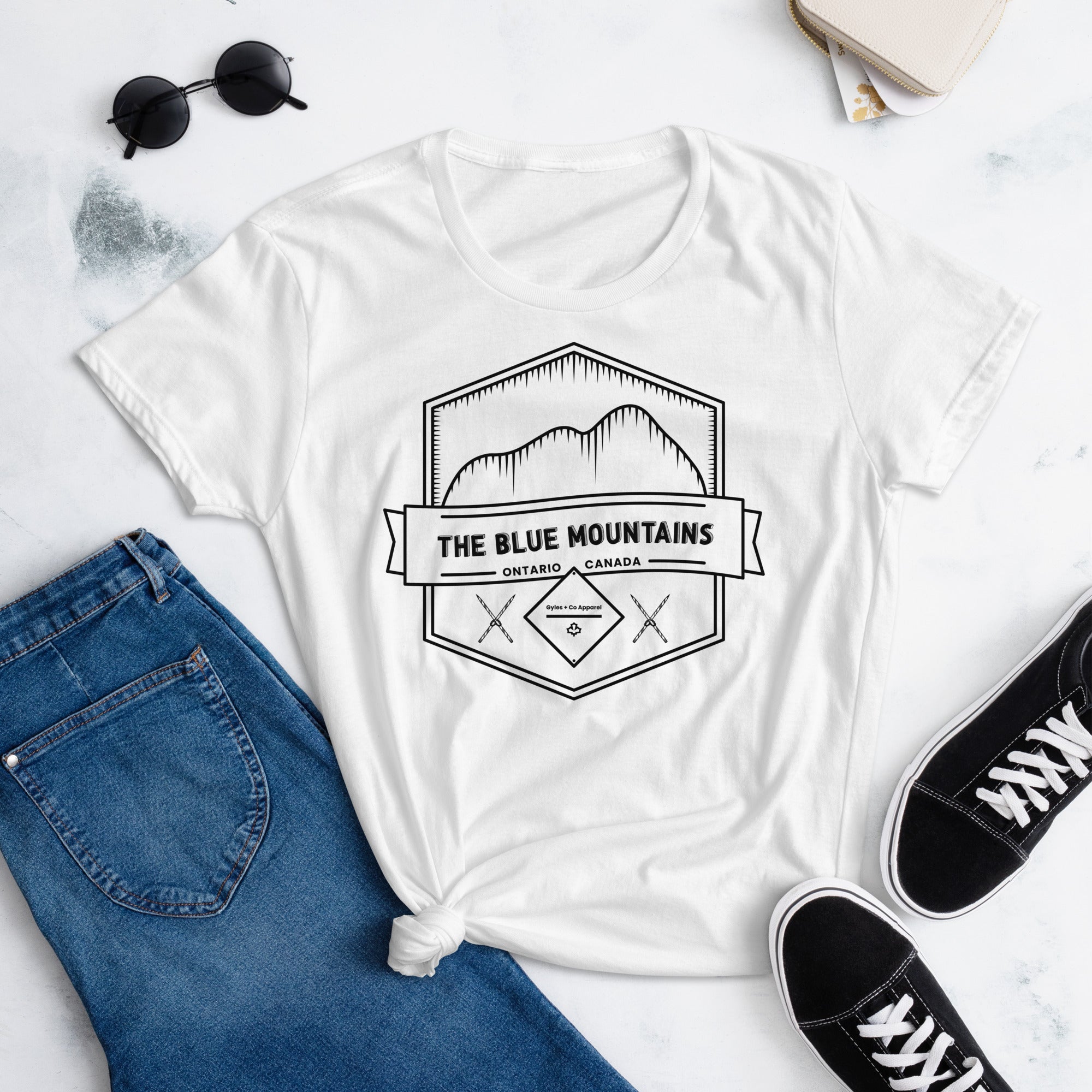 Women's Blue Mountain T-Shirt – Georgian Bay Ontario | Gyles & Co